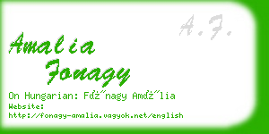 amalia fonagy business card